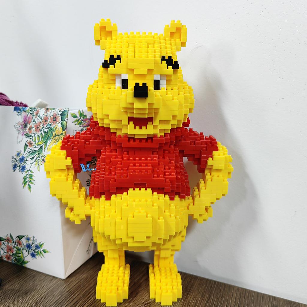Winnie the Pooh Micro Building Blocks Kawaii Disney DIY Model Diamond Mini Bricks Figure Toys For Christmas Gift