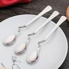 Ложка для десерта, кофе, чая, ложка из нержавеющей стали, ложки для перемешивания, десертные ложки, барные кухонные аксессуары, гаджеты