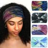 Criss Cross for Women Girls Sport Head Wraps Wide Knotted Headbands Tie Dye Turban Twist Headbands