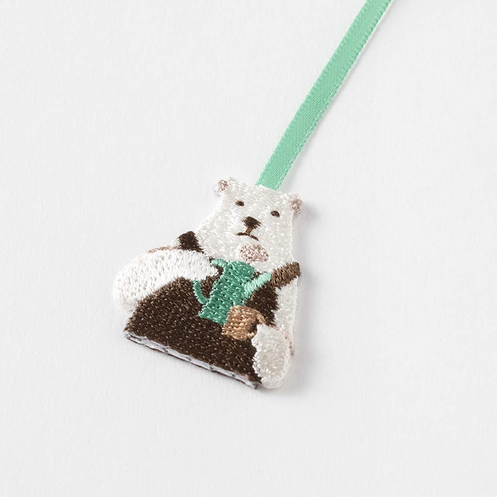 Midori Polar Bear 62328006 Bookmark, Embroidered, Pattern,