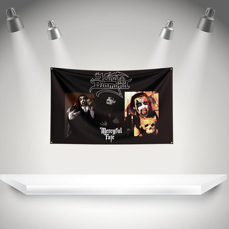 Флаг музыкальной группы 3x5 футов Для фанатов Mercyful Fate Баннер HD-печать Латунные люверсы Декор стены гаража, спальни, гостиной, общежития Гобелен