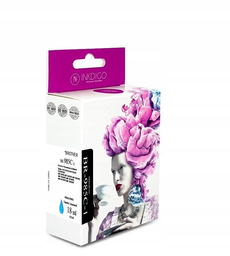 Inkdigo LC985C ink compatible with Brother DCP-J125 MFC-J220 DCP-J315W TÜV certified