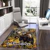 1PC Custom Name Moose Autumn Forest Theme Floor Mat Ideal for Living Room, Game Rooms, Office, Bedroom,Floor Mat Playful Design
