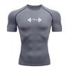 Men's Compression Shirt Gym Workout Breathable Sport Quick Dry Fashion Tight Jogging Training Fitness Elasticity Tops Tee Summer T-Shirts