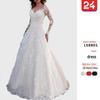 2025 Spring European & American Off-Shoulder Bridal Wedding Evening Gown for Women