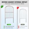 Garden Fence, No Dig Fence 24''(H)x13''(L) Animal Barrier Fence, Underground Decorative Garden Fencing with 2 inch Spike Spacing, Metal Dog Fence for
