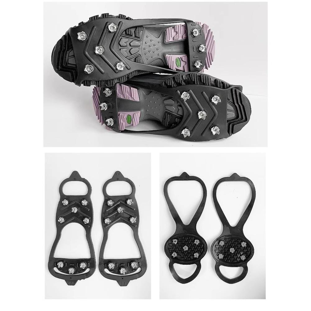 Стальные когти с 8 зубьями Ледоступы Шипы для обуви Стальные когти с 10 зубьями