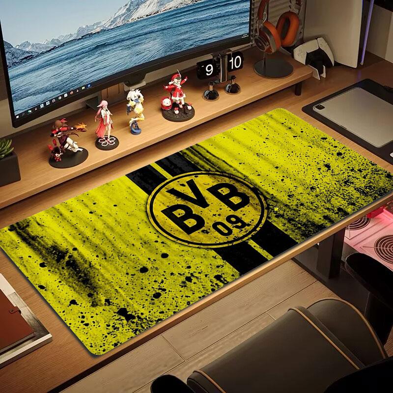 Borussia Large Size Mouse Pad Large Gaming Table Cushion Non-slip Laptop Tablet Big Mousepad XXL Mat Mini PC Playmat With Lock edge