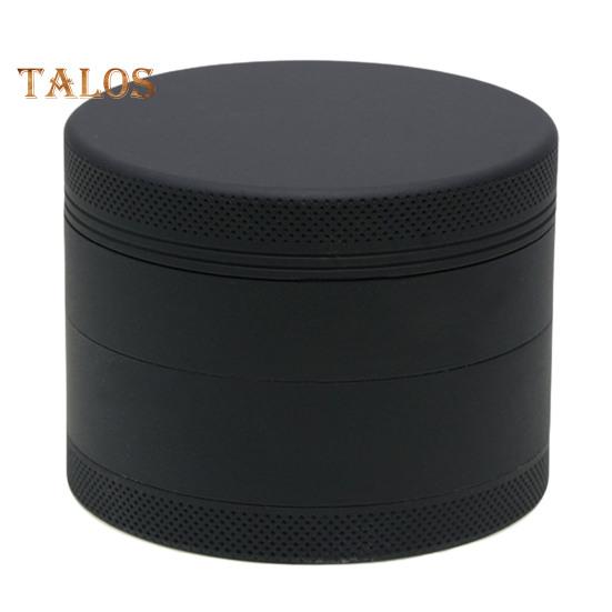 Spice Grinder Manual Food Grade Anti-crack Round Aluminum Alloy Labor-saving Better Tightness Easy Molding Process Sharp Cutting Teeth Strong