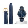Высококачественный плетеный ремешок для часов из коровьей кожи для IWC IW344205 IW371614 IW500713 PORTUGIESER Portofino Синий мягкий кожаный ремешок для часов 22 мм