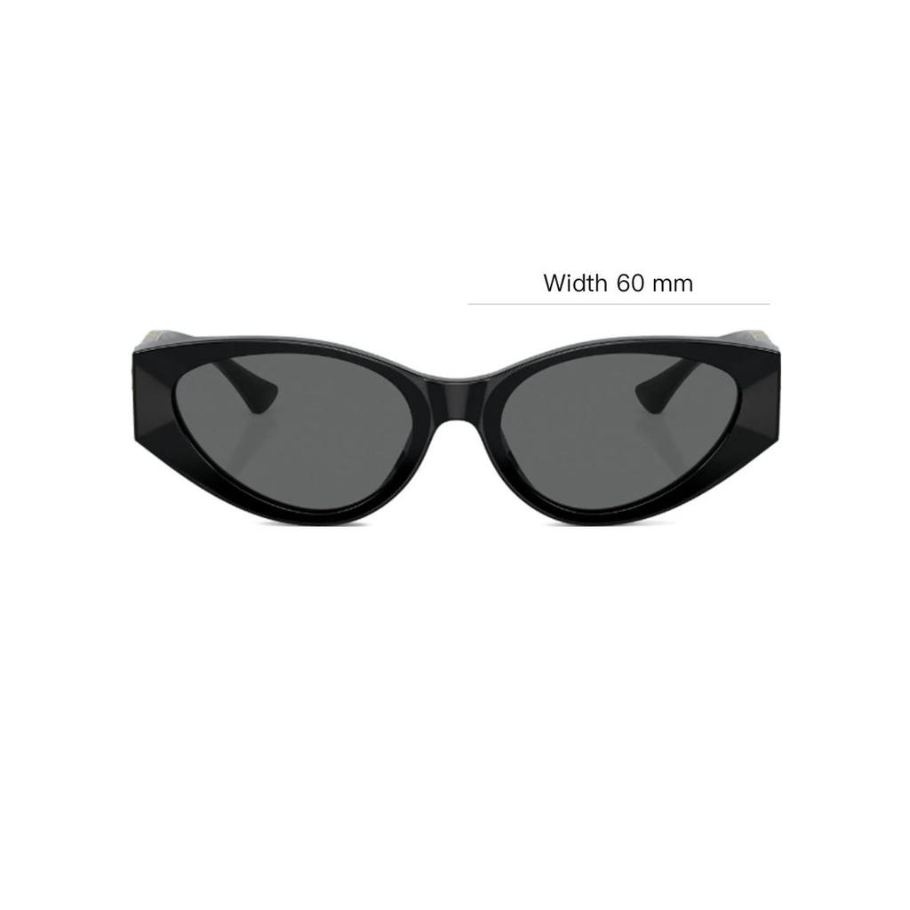 Versace Logo Acetate Irregular Sunglasses Women sunglasses Black VE4454GB187