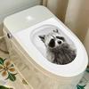 Съемная самоклеящаяся водостойкая наклейка из ПВХ для гостиной, настенная художественная наклейка с изображением животного для ванной комнаты, крышки унитаза