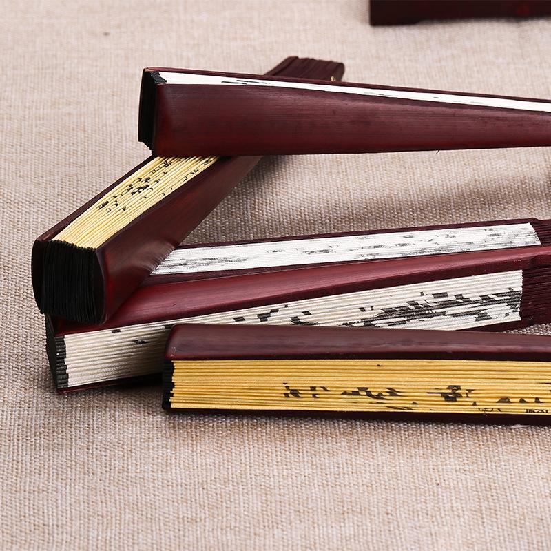 8-дюймовый складной веер в старинном стиле: Китайский мужской портативный рекламный вентилятор