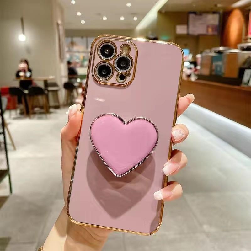 Применимо к чехлу для мобильного телефона Apple 17PLUS, love, воздушная подушка, невидимая подставка 16Pro, 17, 13, мелкое отверстие, 15, гальванизированный ТПУ