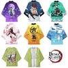 Demon Slayer Short Sleeve Cartoon Printed Top Cosplay Costume Xs-3xl
