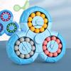Colorful Bean Fidget Spinner Toy 2-In-1 Rotating Bean Cube Gyro Stress Anxiety Relief Fingertip Spinning Sensory Toy Kids Adults Party Favors