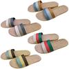 KASSAI Linen Slippers of 4 (Set Men's Colors, 25.0 Cm)