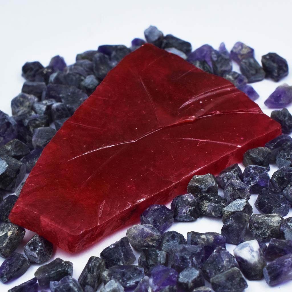 CERTIFIED Natural Red Ruby Rough 499.90 Carat Uncut Raw Loose Gemstone