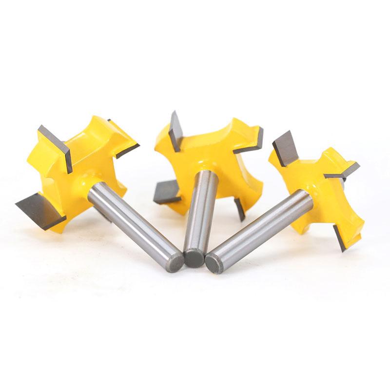 1/3 шт. 6 мм 1/4 дюйма хвостовик Т-типа подшипники фреза по дереву промышленный класс фальцевая бита деревообрабатывающий инструмент фрезы для дерева