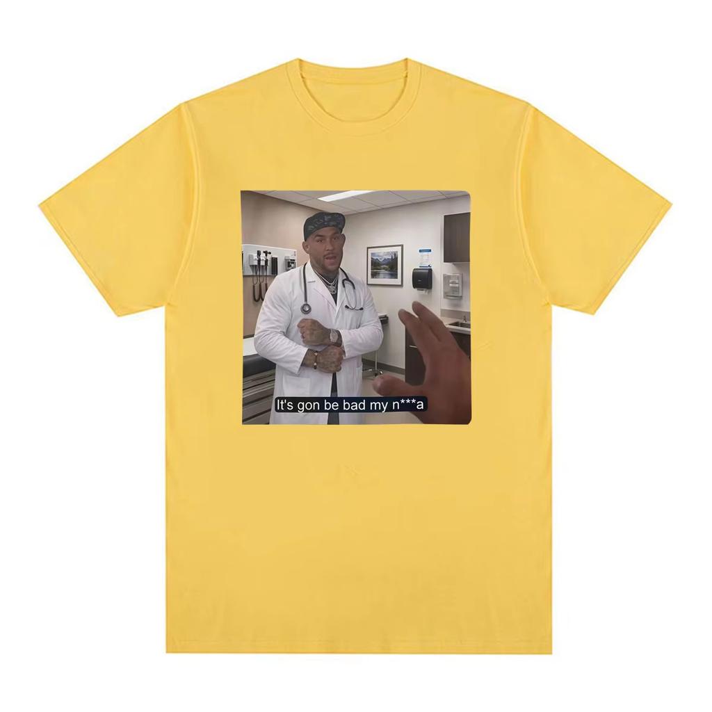 Unisex Vintage Gothic Streetwear T-shirt With Funny Doctor Diamond Meme Retro Prints of Dustin Poirier T-shirt