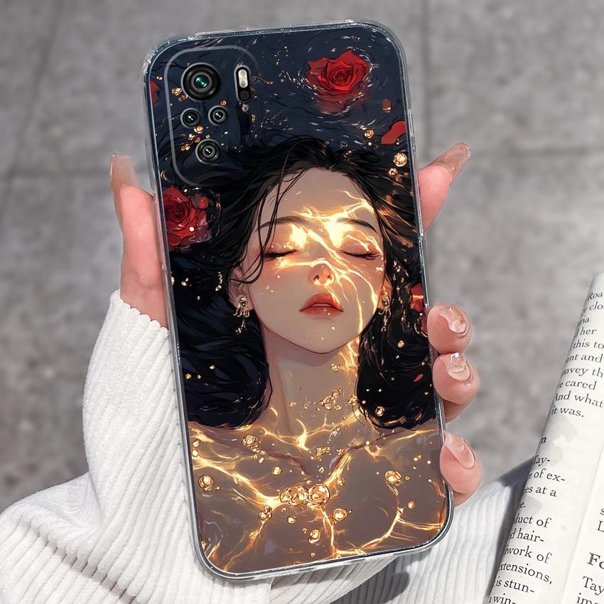 Милый чехол для телефона с котенком для Redmi Note 10 9 8 7 6 5A Pro 9T 8T 7S 10Lite Мягкий чехол Защитная пленка для экрана Высокое качество Пылезащитный чехол для Redmi Прозрачный чехол