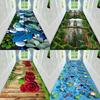 Flower 3D Stereoscopic Landscape Carpet Non-Slip Wear Living Room Entrance Bedroom Corridor General Home Decoration