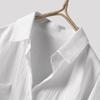 Autumn Women's Casual Solid Color Shirt Cotton Linen Cardigan Double Pocket Long Sleeved Women's Shirt  Tops