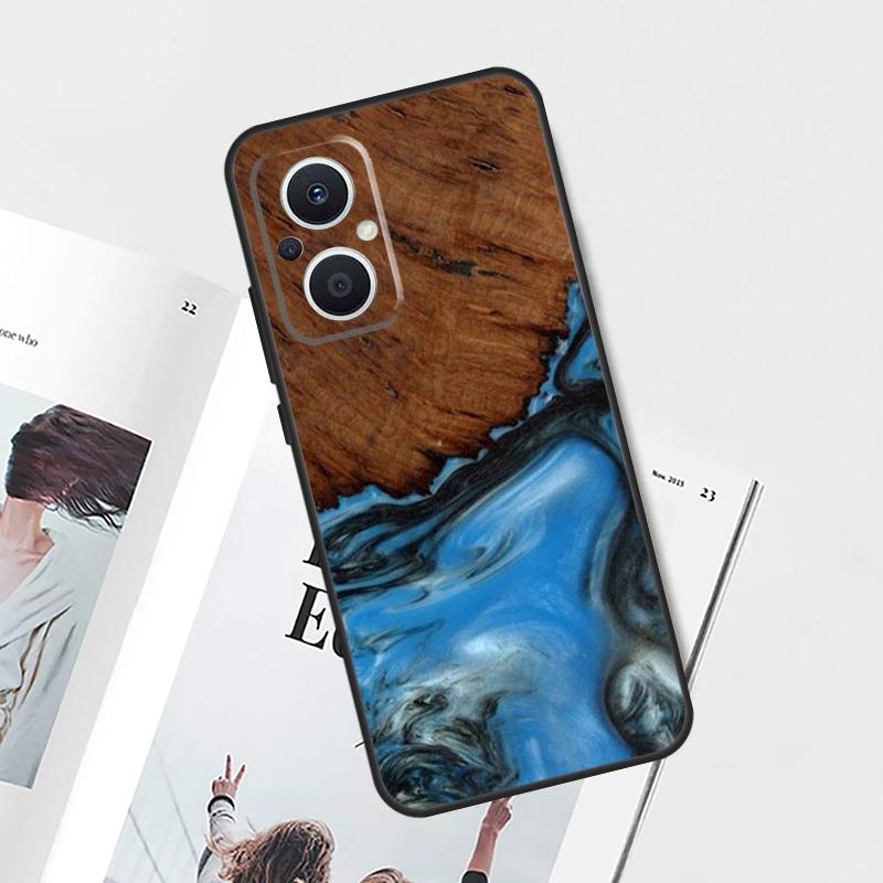 Гибридный чехол из дерева и смолы для OPPO Find X9 X5 X6 X8 Pro OPPO Reno 12F 14F 13F 11F 10 12 13 14 Pro 7 8 Lite