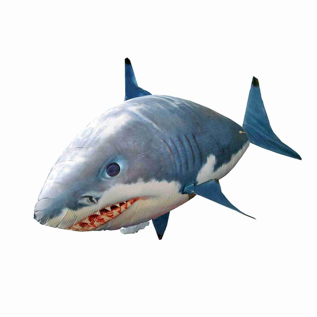 Пульт дистанционного управления летающая акула надувной RC надувной воздушный шар игрушка детский подарок (Синяя Акула)