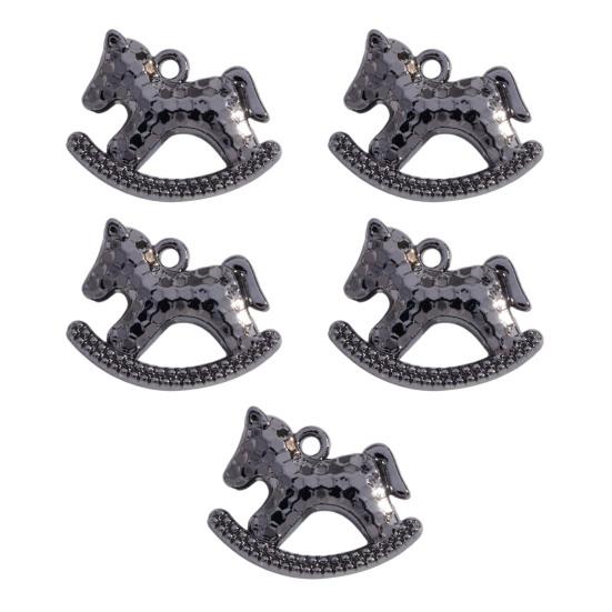 5 шт. Подвеска-шарм из цинкового сплава в виде лошади, Металлическое гальваническое покрытие, Шарм-подвеска в виде лошади, Аксессуары для украшения, DIY брелок, Ювелирные изделия, Серьги, Браслет, Ожерелье, Подвеска