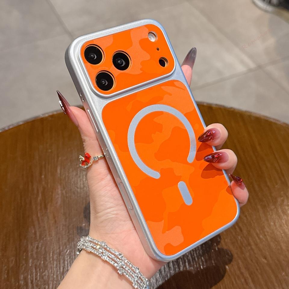 Official Magnetic Phone Case For For Iphone 17 16 1 14 13 Pro Max For Camouflage Wireless Charge Protector Cover