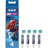 Braun Oral-B Kids' Soft Teeth Brush Refills, Spiderman Design, Set of 4