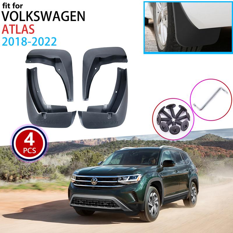 4x Mudflap For Volkswagen VW Atlas 2018 Car Mudguard Front Rear Fender Protector Mud Flaps Splash Accessorie