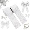 Fabric Trim Christmas Wrapping Ribbon Decorative Bow Decorative Webbing  Wedding Decoration