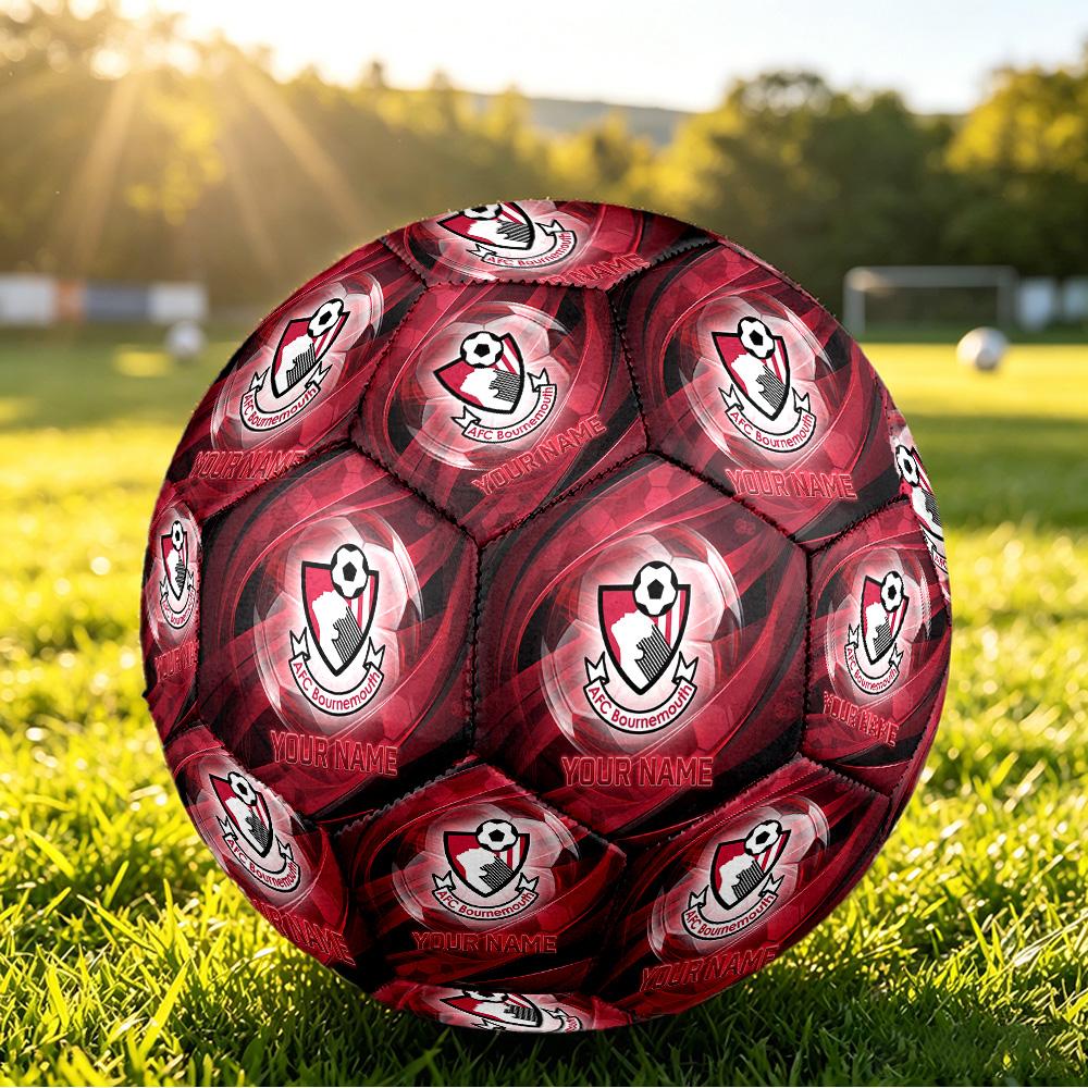 Personalized Size 5 Football Bournemouth Football Pattern Outdoor Game Sports Ball Gift