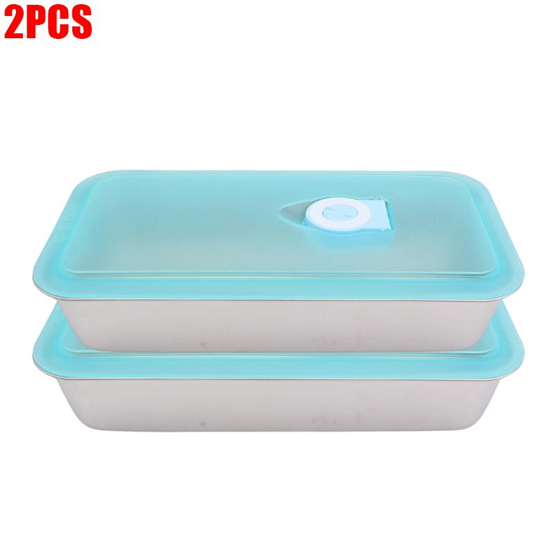 Stainless Steel Sealed Crisper Divided Lunch Box Fresh-keep Snacks Food Storage Containers with Lids Outdoor Camping Bento Box