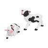 2pcs Cows Figurine Resin Animal Sculpture Crafts Miniature Garden Ornament Gardening Bonsai