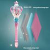 Electric Light-Up Rotate Fairy Wand Kids Girls Illuminating Princess Wand with Music Gradient Color Heart Colorful Light