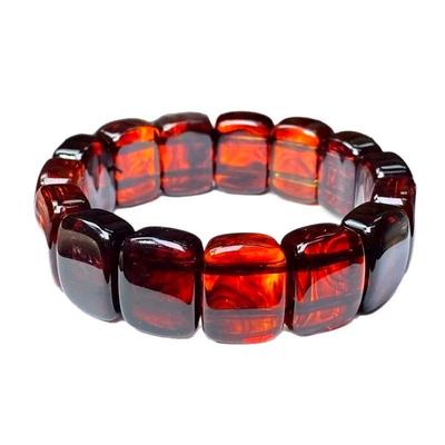 Кулон из кровавого янтаря и браслет-нить для мужчин и женщин - Универсальный модный подарок