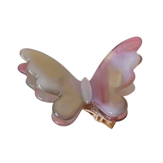 Nostalgie Side Bang Hair Clip, Three-Dimensional Butterfly Decor Hairpin, Acetate Plate Accessories for Secure Bangs And Half-Tied