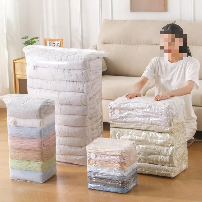 2pcs Vacuum Compression Bags Clothes Blankets Shirts Pillows Storage Bags Thickened Large Capacity Sealed Bag Without The Need for A Vacuum Pump