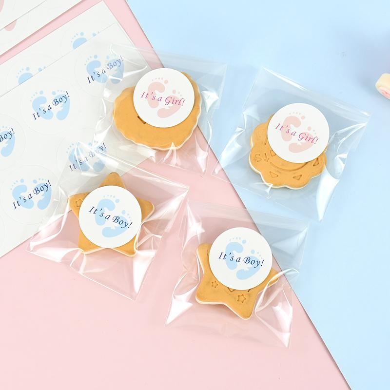 100 шт. Круглые наклейки «Это мальчик/Это девочка», этикетки для крещения, определения пола ребенка, товары для вечеринки по случаю первого дня рождения, коробки с конфетами, украшения, подарок