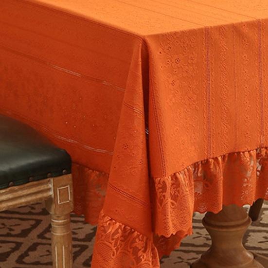Винтажная скатерть с кружевной оборкой, стирающаяся, французская деревенская, с вышивкой, скатерть для украшения стола на день рождения, свадьбу, банкет, вечеринку, чехол на обеденный стол