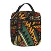 Изолированная сумка-ланчбокс Африканский этнический tribal Ankara Уникальный этно Термосумка для охлаждения Хранение ланча Контейнер для еды Многофункциональная для улицы