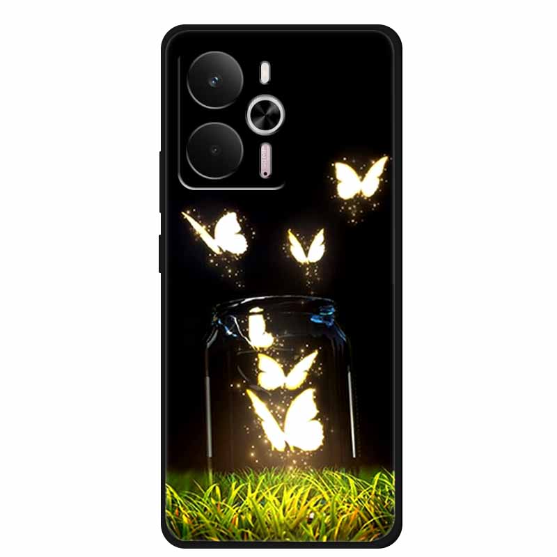 For Realme 14 5G Case Realme14 Coque 6.67" Black Silicone Soft TPU Phone Case For Realme 14 2025 Back Cover Case Shell Funda Cat