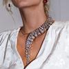 Luxury Unique Shiny Rhinestone Necklace Wedding Banquet Dress Necklace Jewelry Fashion Trend Women's Jewelry Accessories