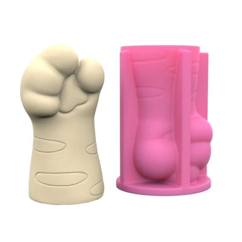 Geometric Cute Claw Art Gypsum Silicone Mold Vase Storage Box Mold for Making Succulent Flower Pen Holder