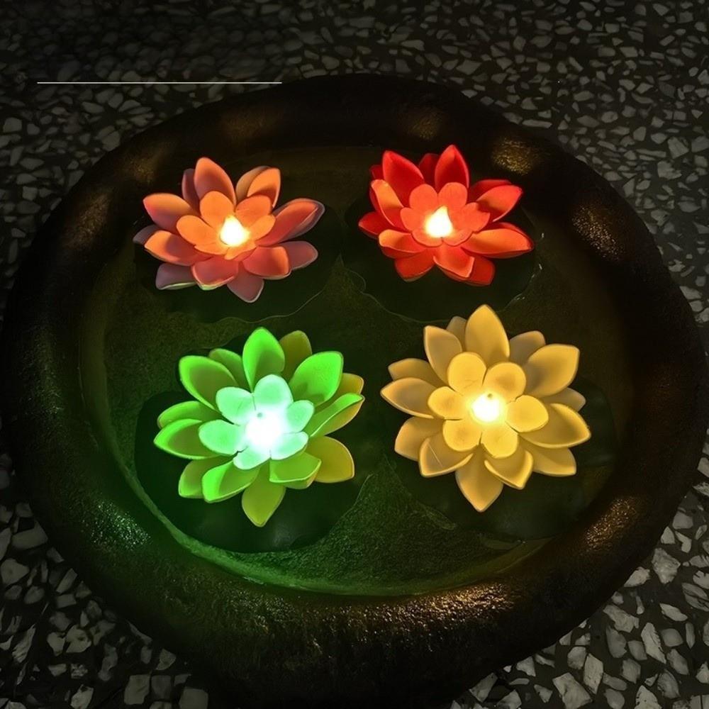 Foam Petal Floating Lamp Gradient Artificial Lotus Flower New Lotus Light Festival Blessing