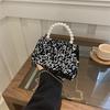Foreign Style Simple Sequined Pearl Handbag Spring And Summer Versatile Chain Messenger Bag Small Square Bag Women