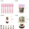Baby Yoda Themed Birthday Party Decor Supply Set For Childrens Celebrations**